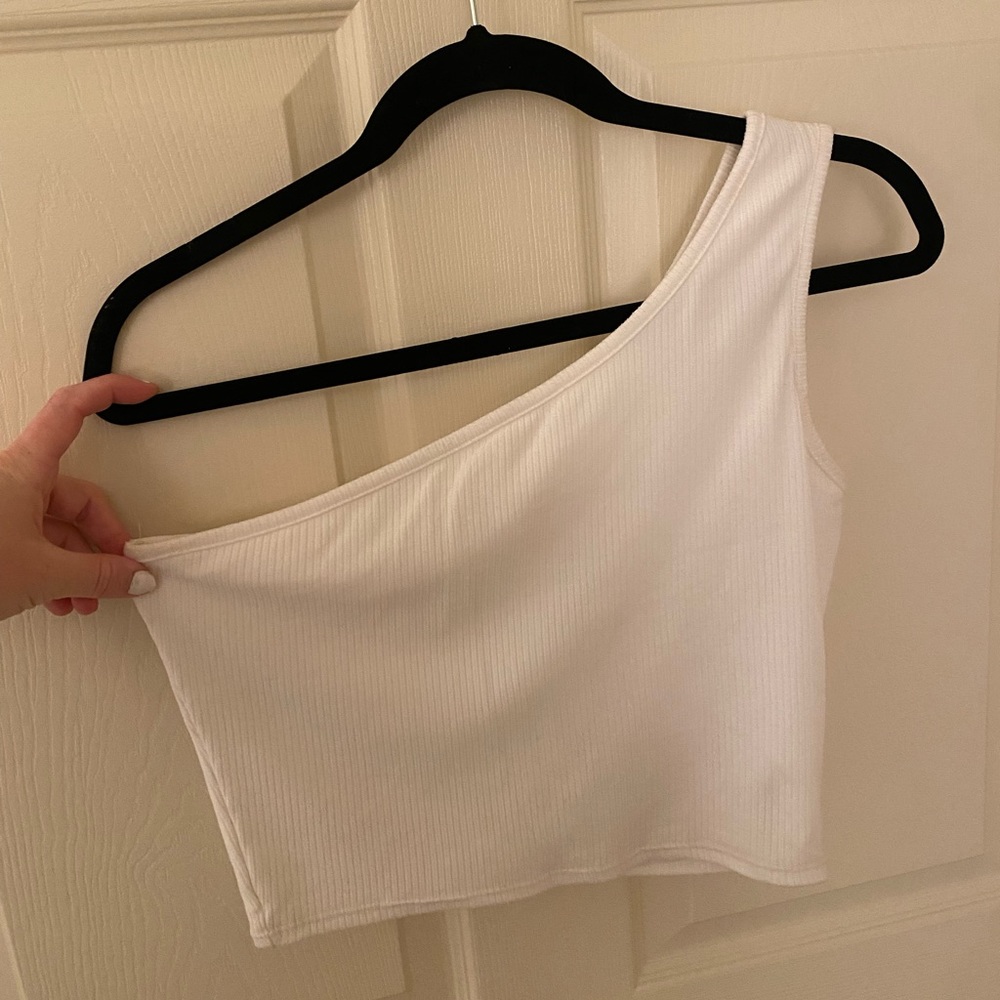 White One Shoulder Top